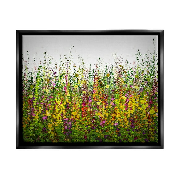 Stupell Industries Abstract Meadow Grasses Abstract Painting Black Floater Framed Art Print Wall Art, 21 x 17