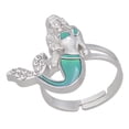 thumbnail image 1 of Color Change Emotional Mood Ring Color Change Emotional Ring Retro Women Rhinestone Alloy Adjustable Rings Girls Gift, 1 of 9