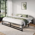 thumbnail image 3 of Amolife King Size 14'' Metal Platform Bed Frame with Large Under Bed Storage Space, Black, 3 of 10