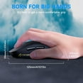 thumbnail image 4 of ATTACK SHARK X8ULTRA Mouse for Large Hand, Nordic52840 MCU, 55g SUPERLIGHT, PixArt PAW3950MAX Gaming Sensor, DPI up to 42000, Ice-Cool Nano Coating, BT/2.4G Wireless/Wired, 500mAh Battery (Black), 4 of 6