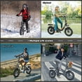 thumbnail image 6 of 750W Folding Electric Bike for Adults, 16"x4.0 E-Bike with Front Basket, 48V 13AH Removable Battery, Adjustable E-Mountain Bike, UL2849 Certified, White, 6 of 9
