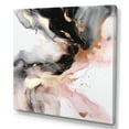 thumbnail image 2 of Designart "Pink Black Textured Splash Marble I" Abstract Marble Wall Art Living Room, 2 of 5