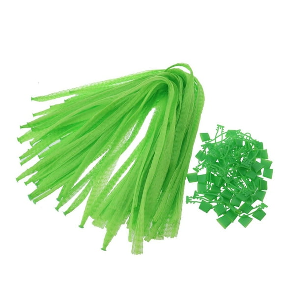 WHAMVOX 50 PCS Fruit Grocery Bags Plastic Heat Sealed Bottom for Shopping