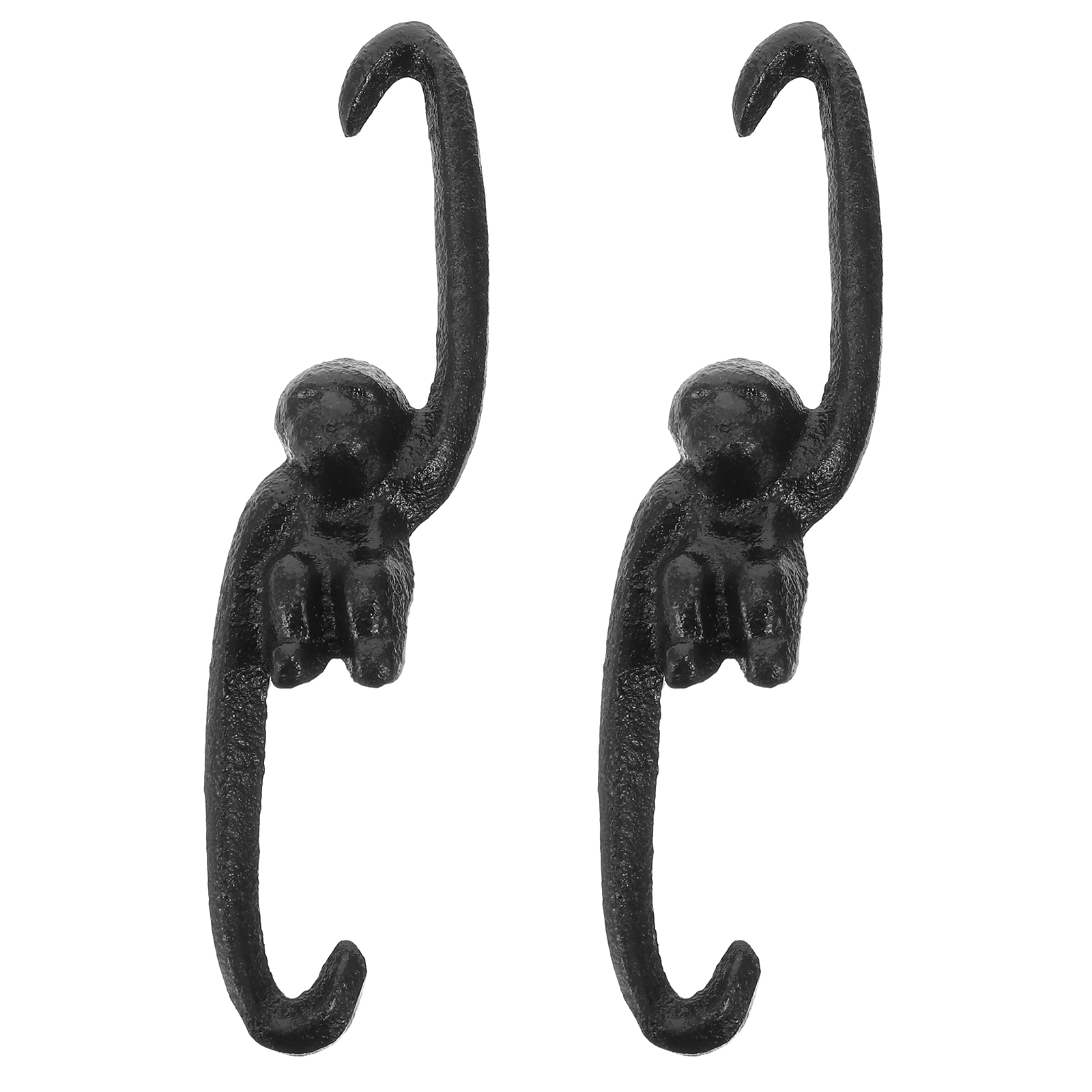 HOMEMAXS 2Pcs Heavy Duty Cast Iron Large S Hooks Indoor Outdoor