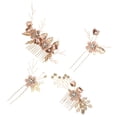 thumbnail image 2 of MasteelfCA 1 Set U Shape Hair Pins Rhinestone French Pin Wedding Hair Comb Flower Hair Clip, 2 of 7
