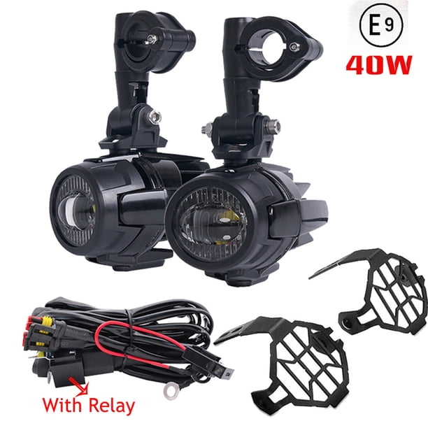 luces antiniebla de conducción puntual LED, señal de giro compatible con R1200GS F800GS K1600 KTM, se adapta a lámparas antiniebla de conducción universal de motocicleta de 40 W