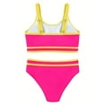thumbnail image 5 of vigerkar Girls Swimsuit 2 Piece Bikini Set Adjustable Double Strap High Waist Sporty Swimsuits Teens Swimwear for 8-16 Y (Hot Pink, 11-12 Years), 5 of 9