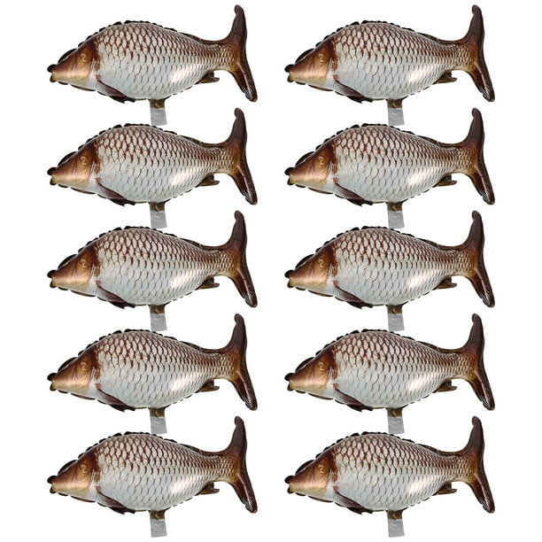 6 globos de aluminio con forma de pez, globos de animales del océano, suministros para fiestas de pesca para niños, decoraciones para fiestas de cumpleaños de pesca.