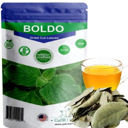 Boldo Dried Leaves,(4 oz/114 ), whole Boldo Leaf, 100% Natural Detox, Hojas De Boldo, Peumus Boldus Tea, Boldo Tea, Packaged in The