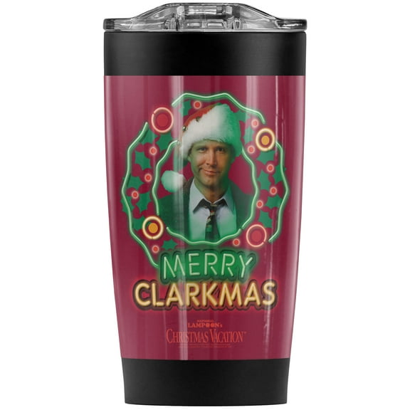 Christmas Vacation/Neon Clark Stainless Steel Tumbler 20 oz Coffee Travel Mug/Cup, Vacuum Insulated & Double Wall with Leakproof Sliding Lid | Great for Hot Drinks and Cold Beverages