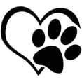 thumbnail image 1 of Sticker for car, Stickers Paws with heart for cars, . Black, 1 of 4