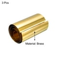 thumbnail image 3 of Uxcell Brass Sheet Roll, 0.01x100x1000mm Brass Foil Roll Brass Strip, Gold 3 Pack, 3 of 5
