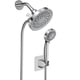thumbnail image 1 of Doble Regaderas para Baño Alta Presion 6" Cabezal de Ducha de 3 Modos Regadera de Telefono para Baño Ducha de LLuvia Regadera de Mano con Manguera de 1.5M (Clásica, Cromo), 1 of 7