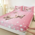 thumbnail image 3 of Castle Fairy Abstract Flying Butterflies Twin Sheet Sets 3pcs for Adults Female Men,Crystal Bling Glitter Twin Fitted Sheet Microfiber,Graffiti Splash Breathable Flat Sheet,Ultra Soft Home Decor, 3 of 7