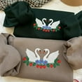 thumbnail image 2 of Strawberry Duck Embroidered Sweatshirt, Cute Cottagecore Crewneck, Adorable Duck Lover Embroidery Gift, 2 of 5