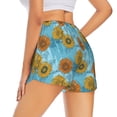 thumbnail image 3 of Disketp Sunflowers Print Women's Shorts Workout Shorts for Athletic Gym Running Shorts with Phone Pockets Small, 3 of 8