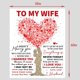 thumbnail image 3 of LHSHID to My Wife Blanket Valentines Day Gifts for Wife Birthday Gift Ideas Anniversary Romantic Gifts for Her Women Birthday Gifts for Wife from Husband Wife Giftses 40x50in, 3 of 6