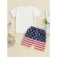 thumbnail image 4 of vera natura Baby Boy 4th of July Outfits Short Sleeve Tops + Star Print Shorts Independence Day Set, 4 of 8