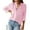 Pink, variant on Striped Button Down Blouses Shirts for Womens Dress Shirts Long Sleeve Collared Blouses Work Business Casual Tops