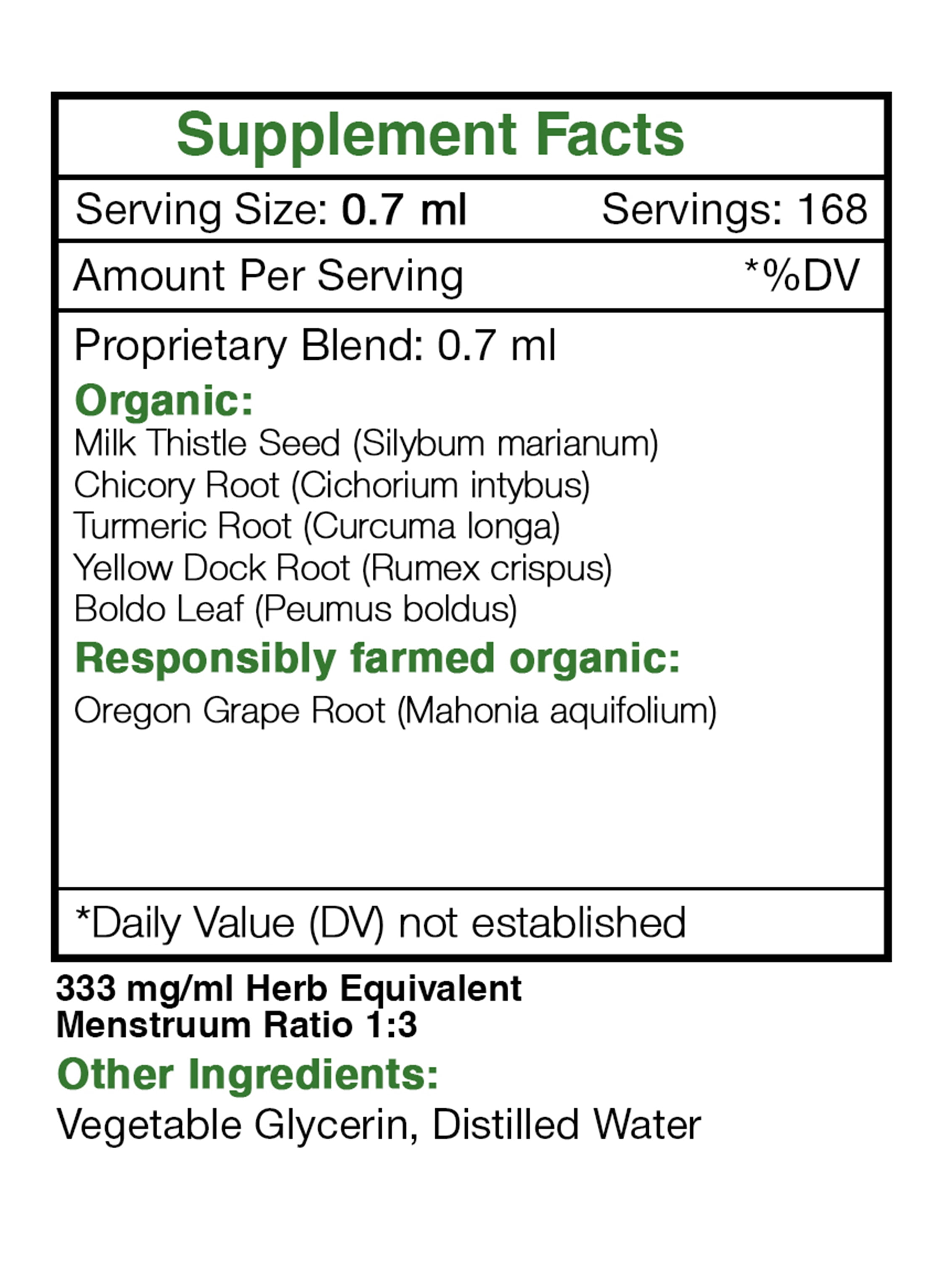Secrets Of The Tribe Liver  Blend Tincture Dietary Supplement, Natural Extract, Made from Milk Thistle, Chicory, Turmeric, Yellow Dock, Boldo, Oregon Grape 4 oz