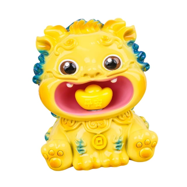 Estatua de Pixiu de Feng Shui, figura de animal, lingote, recuerdo decorativo, adorno de regalo Amarillo