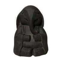 Black Zen Elephant Buddha Garden Statue