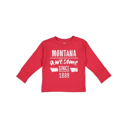 

Inktastic Montana Awesome Since 1889 Gift Toddler Boy or Toddler Girl Long Sleeve T-Shirt