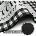 thumbnail image 3 of Black and White Kitchen Rugs, Buffalo Plaid Kitchen Rug, Fun Kitchen Rug with Words, Farmhouse Country Kitchen Rugs, Kitchen Runner Rugs Non-Skid Washable, Plaid Kitchen Mats for Floor Set of 2, 3 of 6