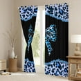 thumbnail image 3 of Homewish Chic Princess Bow-tie Black Out Curtains, Blue Cheetah Leopard Print Curtains Pack of 2 (42x63 Each), Modern Fashion Polkadots Bedroom Curtains, Black Out Curtains Room Decor, 3 of 6