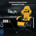 thumbnail image 3 of Dowinx Ergonomic Gaming Chair with Footrest, Reclining Gamer Chair for Adults, High Back Computer Office Chair with Lumbar Support & Linkage Armrests,Yellow, 3 of 6