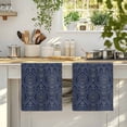 thumbnail image 4 of Navy Blue Kitchen Towels Set of 4, Boho Vintage Ethnic Tribe Abstract Art Absorbent Dish Towels for Kitchen, Microfiber Hand Towel, Quick Drying Tea Towel for Cleaning Decorative Dishcloths, 4 of 7