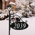 thumbnail image 3 of Address America USA Handcrafted, Double-Sided Park Place Oval Address Sign With Solar Light - 47" Pole, 3 of 4