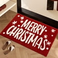 thumbnail image 3 of Christmas Decorations Clearance!! Christmas Imitation Cashmere Door Mat, Christmas Eve Bathroom Non Slip Mat, 3 of 7