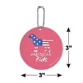 thumbnail image 6 of American Fido Dog American Flag Round Luggage ID Tag Card Suitcase Carry-On, 6 of 8