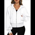 thumbnail image 1 of Sudaderas con Capucha y Cremallera para Mujer, Sudaderas , Casuales, Cómodas y Bonitas, Chaquetas con Cremallera, Conjuntos de Otoño A . XXL, 1 of 10