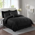 thumbnail image 2 of JML 10 Piece Bed in a Bag Quilted Diamond Comforter Set with Sheets, Cal King, Black, 2 of 5