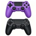 thumbnail image 5 of 2 Pack Gaming Controller for P4/Slim/Pro & PC, Wireless Controller with Dual Vibration & 6-Asix Gyro Motion Control - Black & Purple, 5 of 5