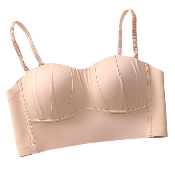 Cavosen Bras for Women Back Smoothing Supportive Bras Push Up Solid Stretch Bralettes Spaghetti Strap Breathable Comfortable Underwear