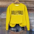 thumbnail image 2 of Gnurob Game Day Women Crewneck Sweatshirts Volleyball mom Letter Print Pullover Long Sleeves Tops Casual Dropped Shoulder Blouse Ladies Fall Fashion ClothesClearance Saving,Yellow,Large, 2 of 4