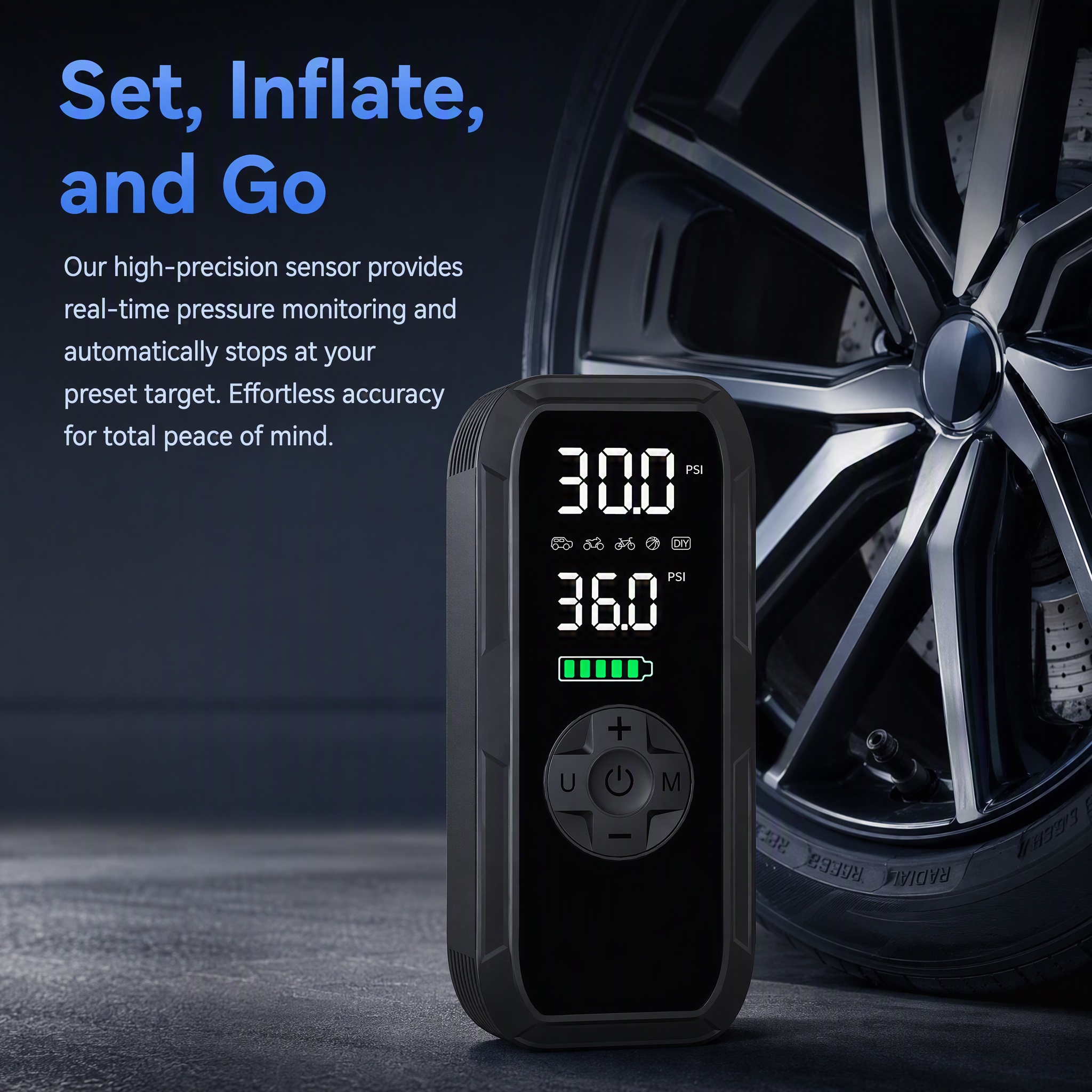 Lafati 150 PSI Cordless Portable Tire Inflator photo 8