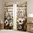 thumbnail image 2 of Feelyou Watercolor Flower Teen Blackout Curtains Set of 2 (52x84 Each), Jungle Floral Plant Window Curtains, Rustic Farmhouse Cabin Curtains and Drapes, Blackout Curtains Bedroom Decor, 2 of 6