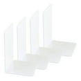 thumbnail image 4 of 4 Pcs Bookends L-Shape Book Holders Acrylic Book Stoppers Decorative Bookends, 4 of 10