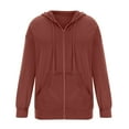 thumbnail image 4 of Womens Oversized Hoodies Sweatshirts Full Zip Up Lightweight Jacket Y2K Fall Winter Clothes, 4 of 4
