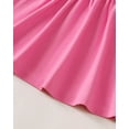 thumbnail image 5 of KIMI BEAR 12 Months Infant Baby Girl Dress 18 Months Girls Sundress 2 Packs Summer Clothing Ruffle Sleeveless Off the Shoulder A-line Dresses Solid Color and Floral Dresses 2pcs Pink, 5 of 7