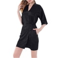 thumbnail image 2 of Purcolt Women's Short Kimono Robe Summer Bridesmaid Bride Party Robes Nightgowns Soft Sleepwear Spa Loungewear with Pockets, 2 of 8