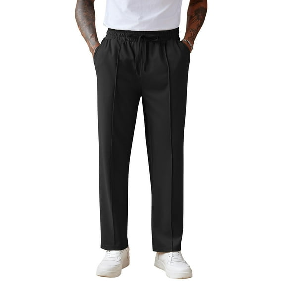 COOFANDY Mens Lightweight Knit Sweatpants Loose Fit Open Bottom Trousers Yoga Pants with Pockets