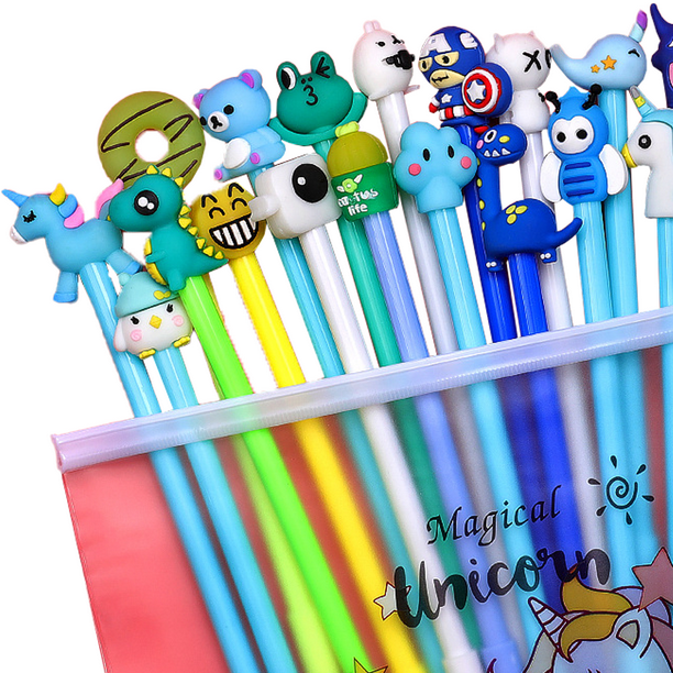 Pluma de dibujos animados, pluma de tinta, pluma de gel, pluma de escritura, pluma de gel, útiles escolares y de oficina, regalos para niños Adepaton CPB-US-CJZ1048-3
