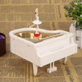 thumbnail image 3 of Romantic Piano Dancing Ballerina Music Box Clockwork Musical Boxes (White), 3 of 11