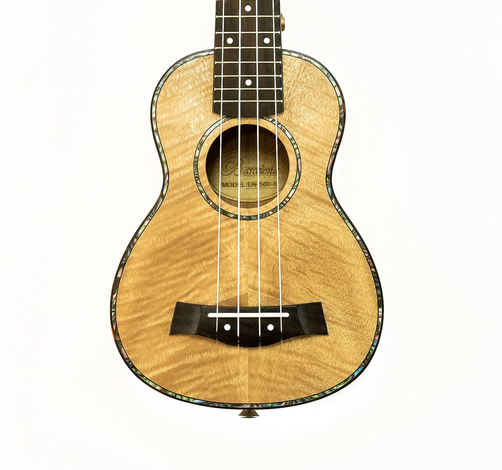 Barcelona Oguman Wood Soprano Ukulele Bundle with Gig Bag, Tuner, Strap, Austin Bazaar Instructional DVD, and Polishing Cloth