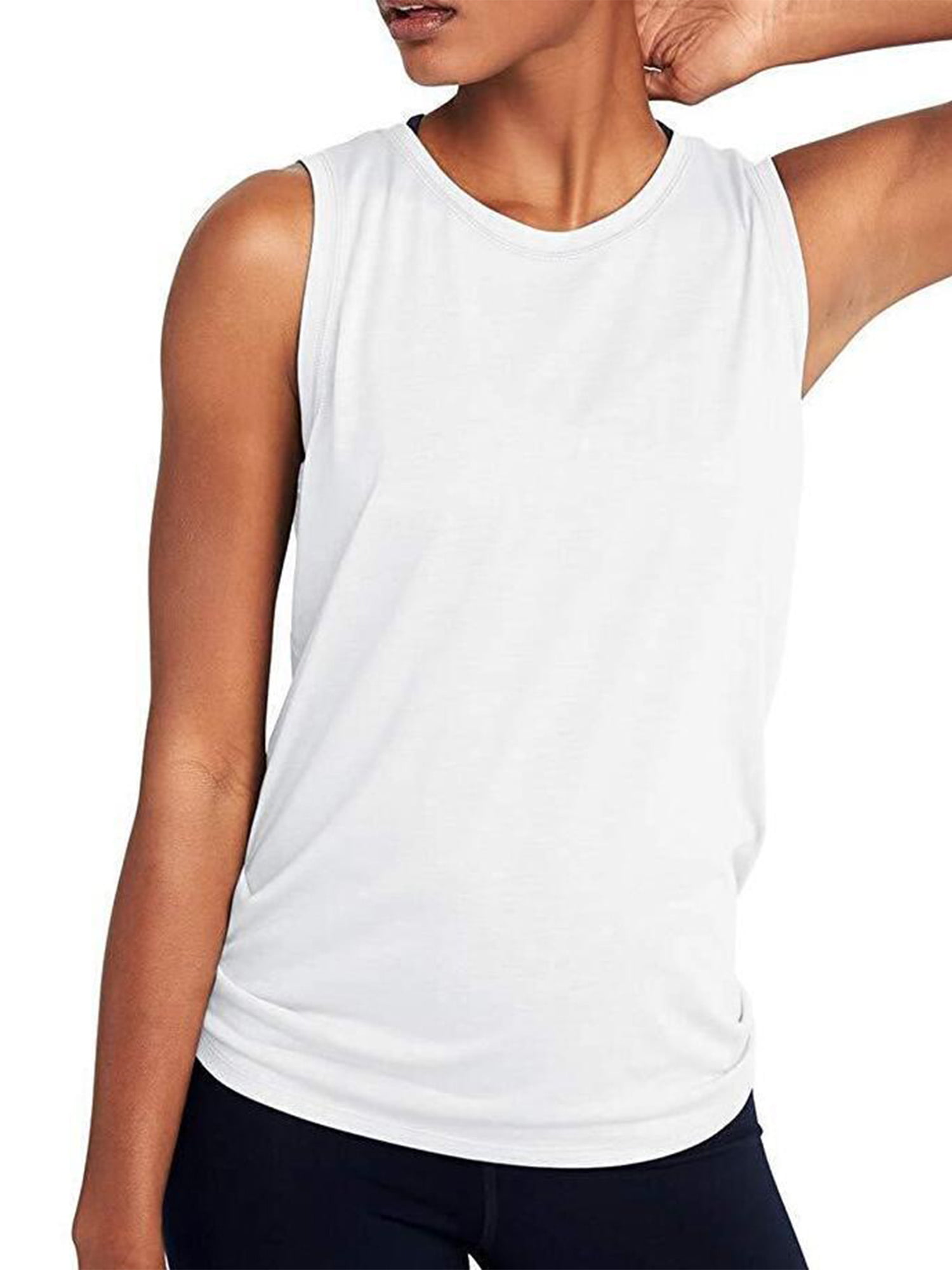 CNJUYEE Yoga Tops for Women Activewear Workout Tank Tops Athletic Women’s Sleeveless Tops Open Back Running Sports Shirts 